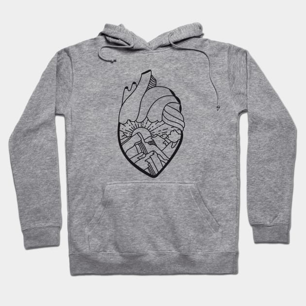 I heart mountains Hoodie by Bandaminta